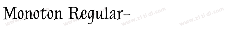 Monoton Regular字体转换